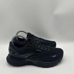 Womens Size 7 B Brooks Adrenaline GTS 23 ‘triple Black’ Running Shoes Sneakers